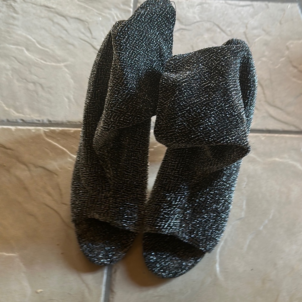 XIW glittery open toe heels